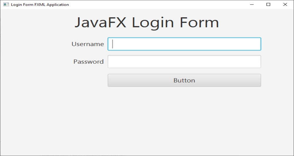 Building JavaFX User Interface Using FXML