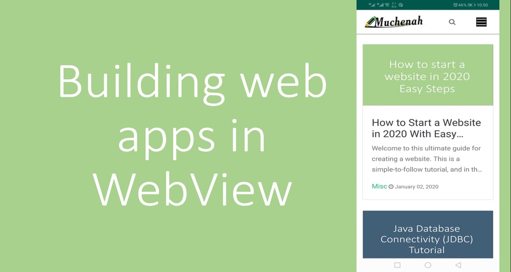 Building web apps in WebView