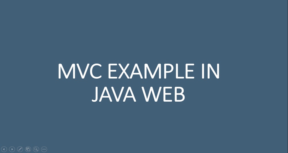 MVC Design Pattern - JSP Example